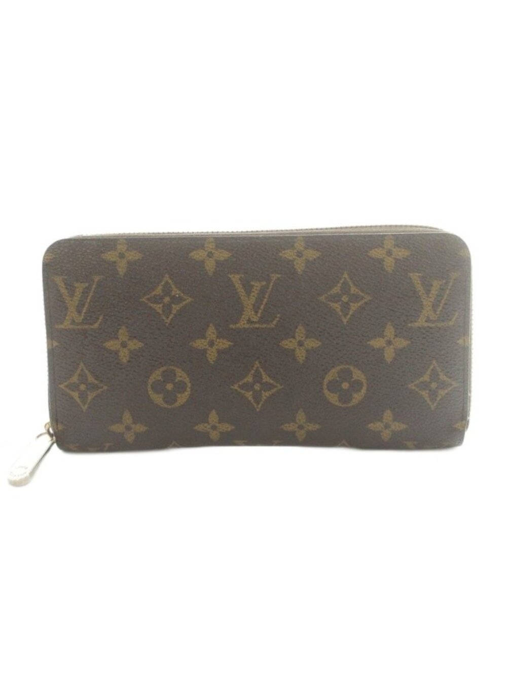 Louis Vuitton Zippy Wallet Zip Around Coin Purse Monogram Pattern Brown